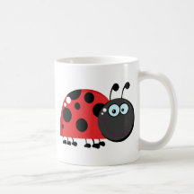 Personnage de dessin animé de coccinelle tasse