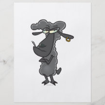 personnage de dessin animé drôle de moutons noirs prospectus personnalisés