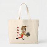 personnage de dessin animé drôle d'homme de bowlin sac