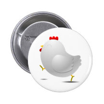 Personnage de dessin animé happpy mignon de poulet pin's avec agrafe