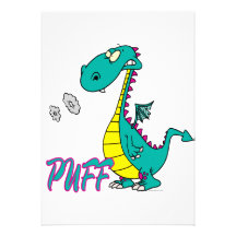personnage de dessin animé idiot de dragon de souf faire-parts
