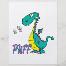 personnage de dessin animé idiot de dragon de souf tract personnalisé