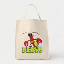personnage de dessin animé mignon de homard de par sac en toile