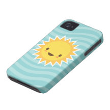 Personnage de dessin animé mignon du soleil de kaw coques iPhone 4