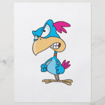personnage de dessin animé moyen fâché mignon d'oi prospectus