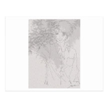 personnage manga cartes postales