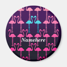 Personnalisable : Flamant rose Aimant Pour Réfrigérateur