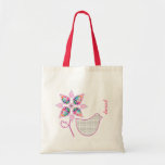 Personnalisable : Oiseau de fleur Sac De Toile