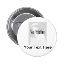 Personnalisable - votre photo et texte badge avec épingle