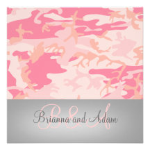 Personnalisé chassant le mariage rose de Camo de t Bristol