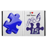Personnaliser bleue de caisse de folio d'iPad du p Coque iPad