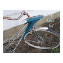 Personnaliser de carte postale de la bicyclette de