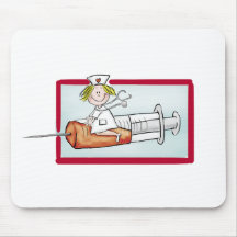 Personnalisez avec le nom - l'infirmière superbe tapis de souris