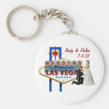 Personnalisez Las Vegas épousant le souvenir Keych Porte-clé