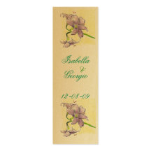 Personnalisez le signet de fleurs de pourpre de fa modèle de carte de visite