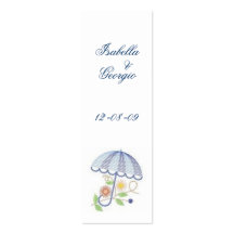 Personnalisez le signet de parapluie de faveur de  carte de visite