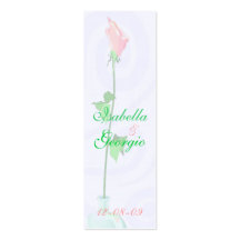 Personnalisez le signet de roses de faveur de mari carte de visite