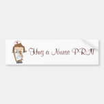 Personnalisez les cadeaux d'infirmière de brune ! autocollants pour voiture
