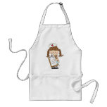 Personnalisez les cadeaux d'infirmière de brune ! tablier