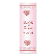 Personnalisez les coeurs de faveur de mariage et l carte de visite