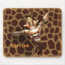 "Personnalisez-moi !" Girafe Tapis De Souris