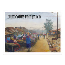 personnes de village, ACCUEIL VERS L'AFRIQUE Carte Postale