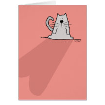 Perte d'animal familier, chat, coeur cartes de vœux