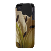 Pétales de lis - vers le haut d'étroit et de perso iPhone 4 case