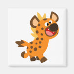 Petit aimant mignon d'hyène de bande dessinée magnets