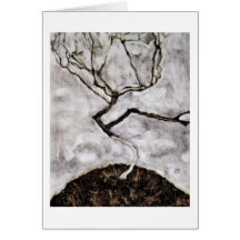 Petit arbre en défunt automne par Egon Schiele Cartes De Vœux