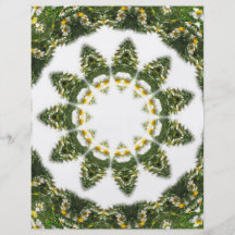 Petit art blanc 5 de kaléidoscope de fleur sauvage prospectus personnalisés