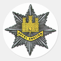 Petit autocollant circulaire de régiment royal d'A