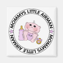 Petit aviateur de Mommys (fille) Aimants Pour Réfrigérateur