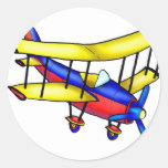 Petit avion adhésifs ronds