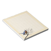 Petit bleu d'oiseau, bloc-notes
