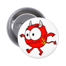 Petit bouton fou de monstre de diable pin's