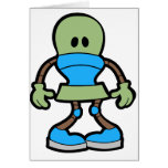 Petit caractère mécanique mignon de robot cartes de vœux