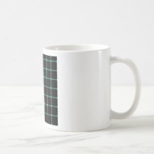 Petit carré de deux bandes - aigue-marine sur le n mugs à café