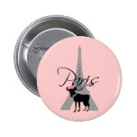 Petit chien à Paris de le Badge Avec Épingle