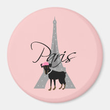 Petit chien à Paris de le Magnets