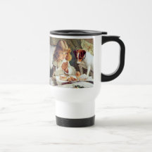 Petit déjeuner dans le lit : Fille, Terrier et cha Tasse À Café