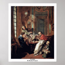 Petit déjeuner par Boucher François Affiche