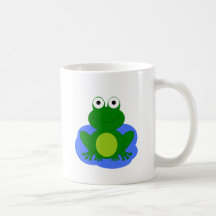 Petit étang génial de grenouille mugs