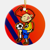 Petit footballeur décoration pour sapin de noël