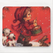 petit garçon de batteur tapis de souris