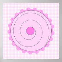 Petit gâteau assez rose posters