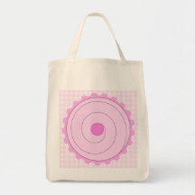 Petit gâteau assez rose sac en toile