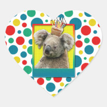 Petit gâteau d'anniversaire - koala autocollants