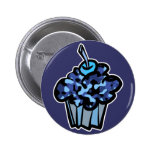 petit gâteau de camouflage de bleu de ciel badge avec épingle
