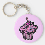 petit gâteau de camouflage de roses et de pourpres porte-clé